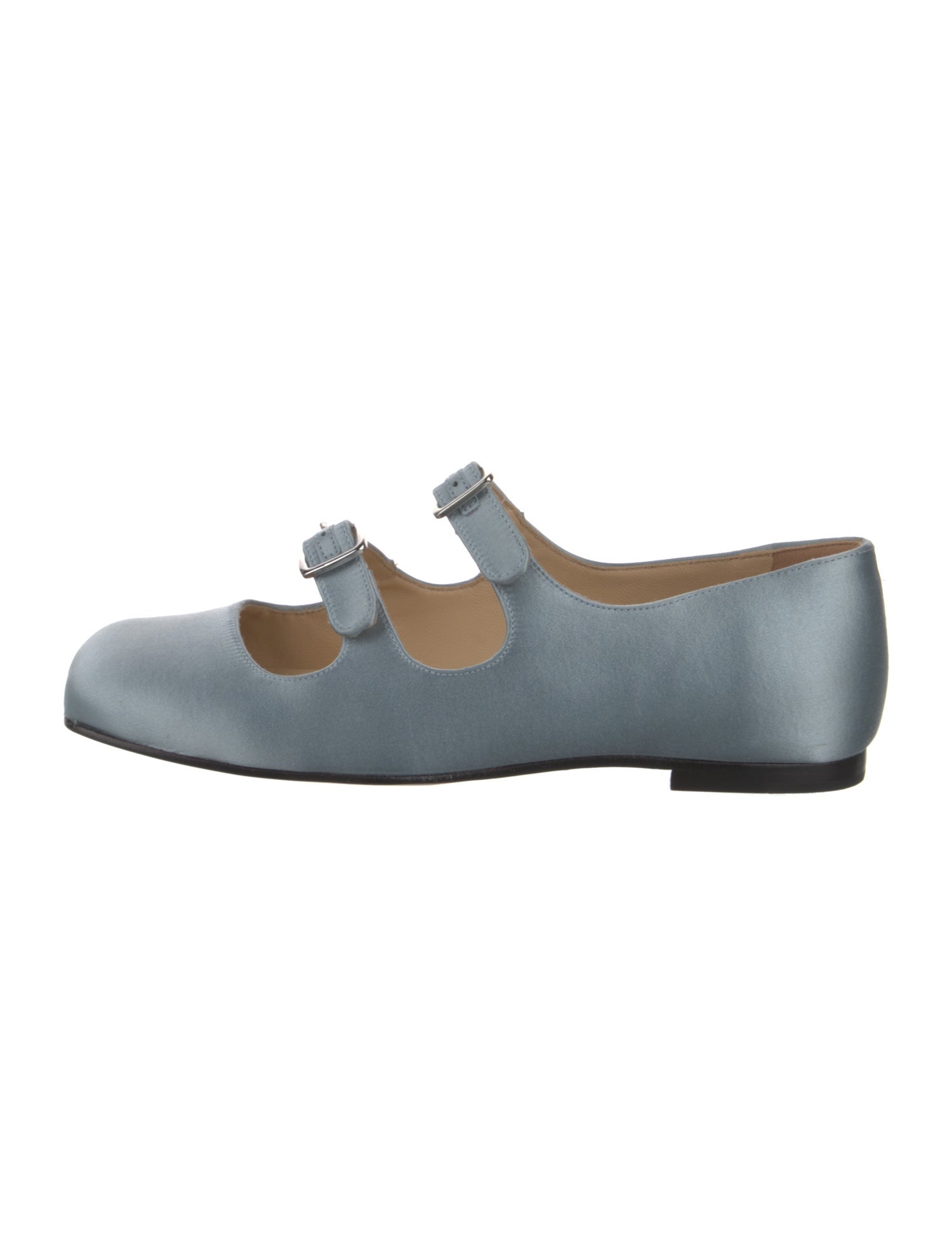 Sandy Liang Satin Mary Jane Flats