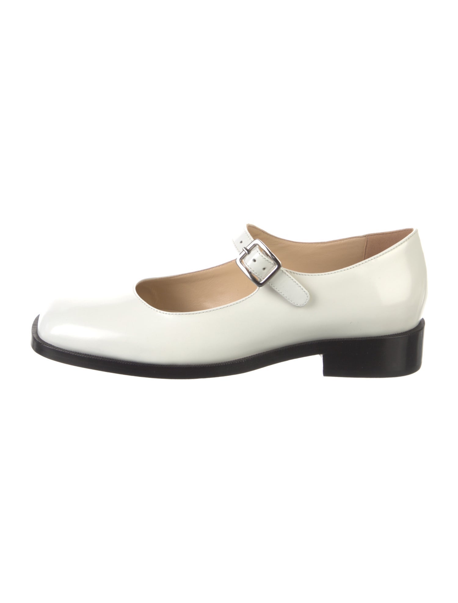 Sandy Liang Double G Logo Leather Mary Jane Flats w/ Tags