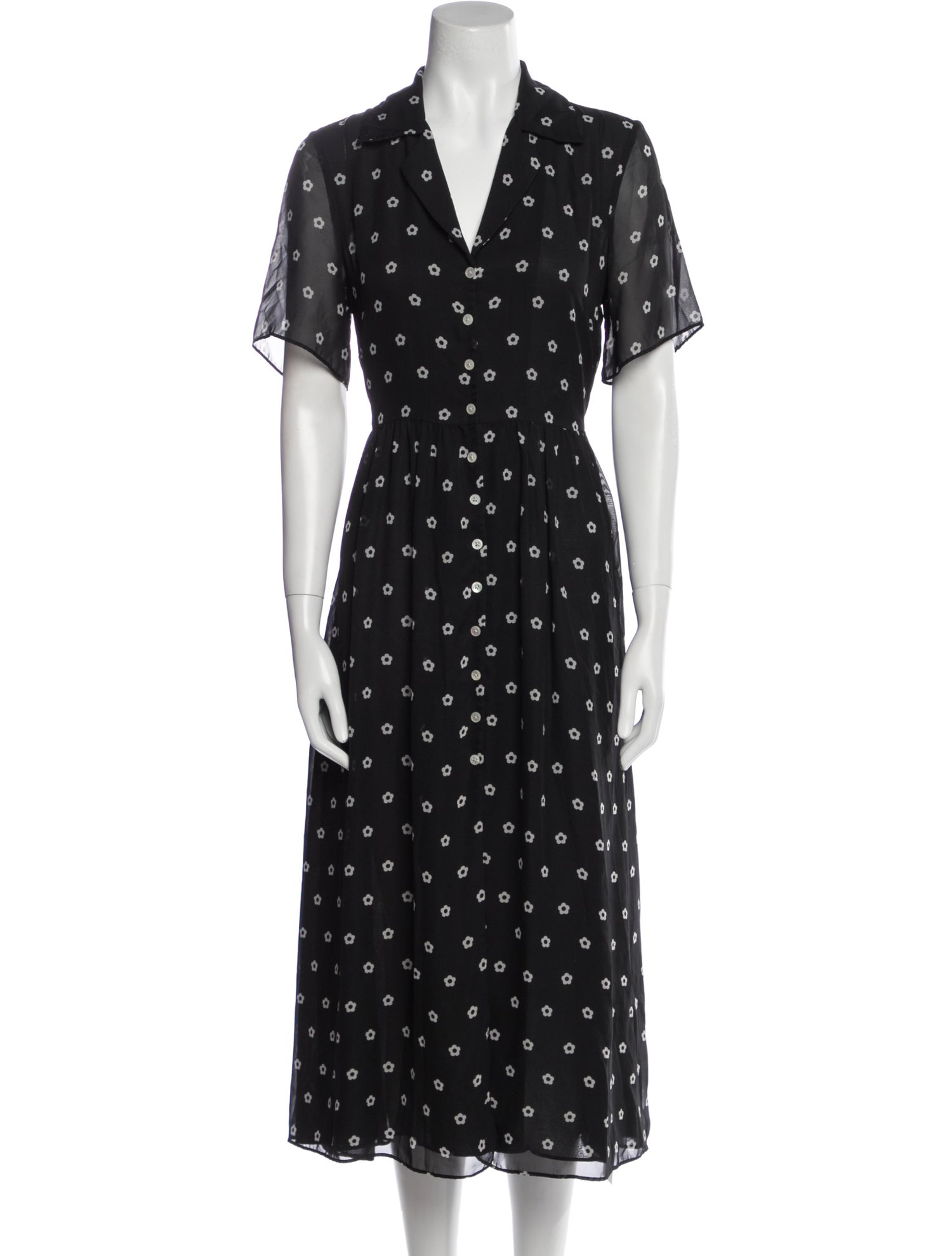 Sandy Liang Floral Print Long Dress