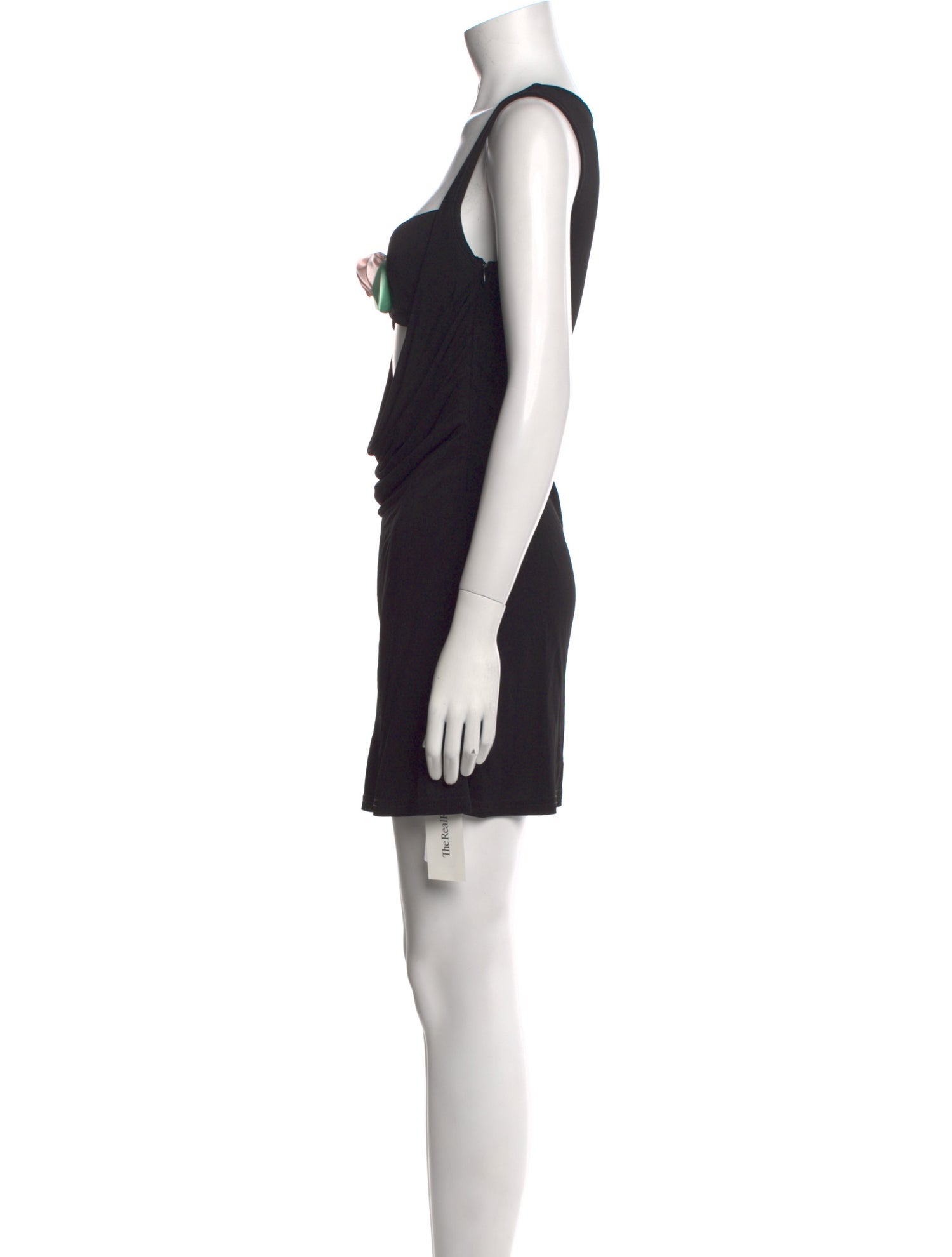 Sandy Liang Square Neckline Mini Dress