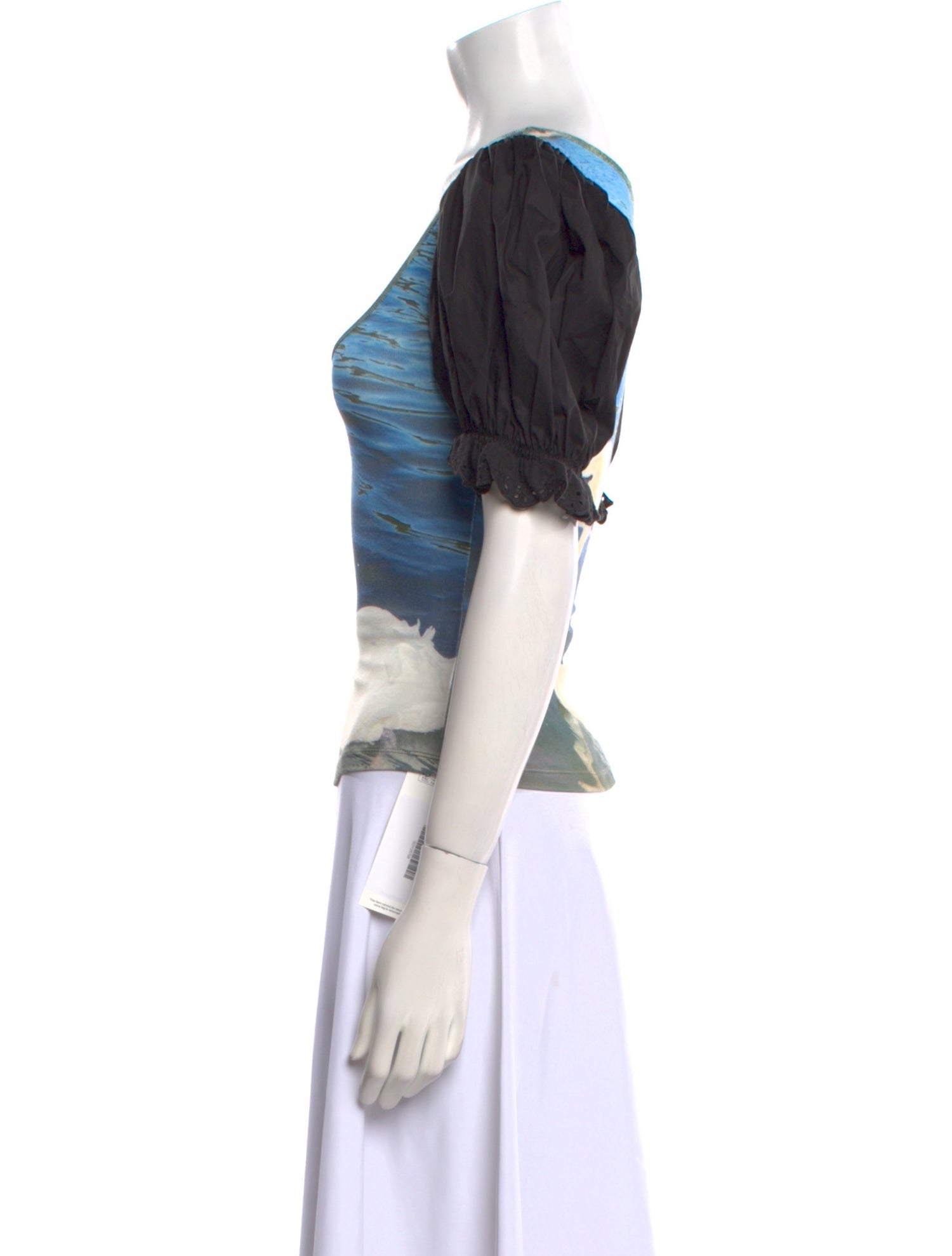 Sandy Liang Printed Scoop Neck T-Shirt