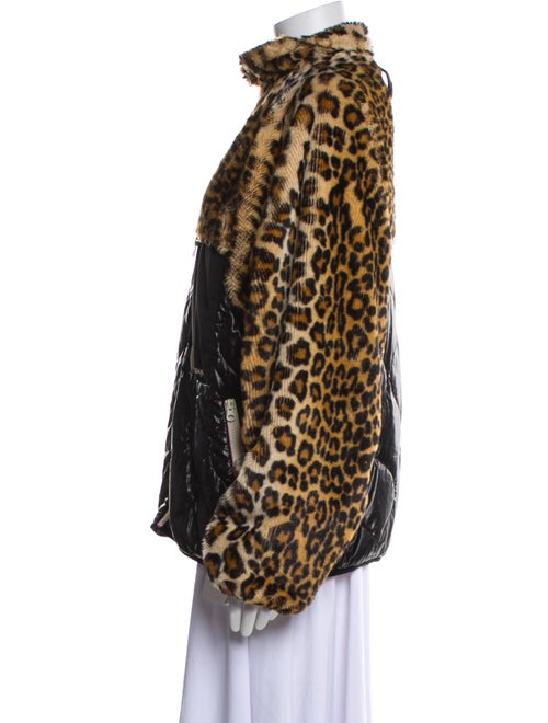 Sandy Liang Animal Print Faux Fur Jacket