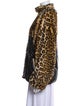 Sandy Liang Animal Print Faux Fur Jacket