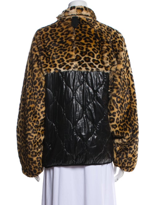 Sandy Liang Animal Print Faux Fur Jacket