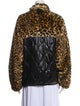 Sandy Liang Animal Print Faux Fur Jacket