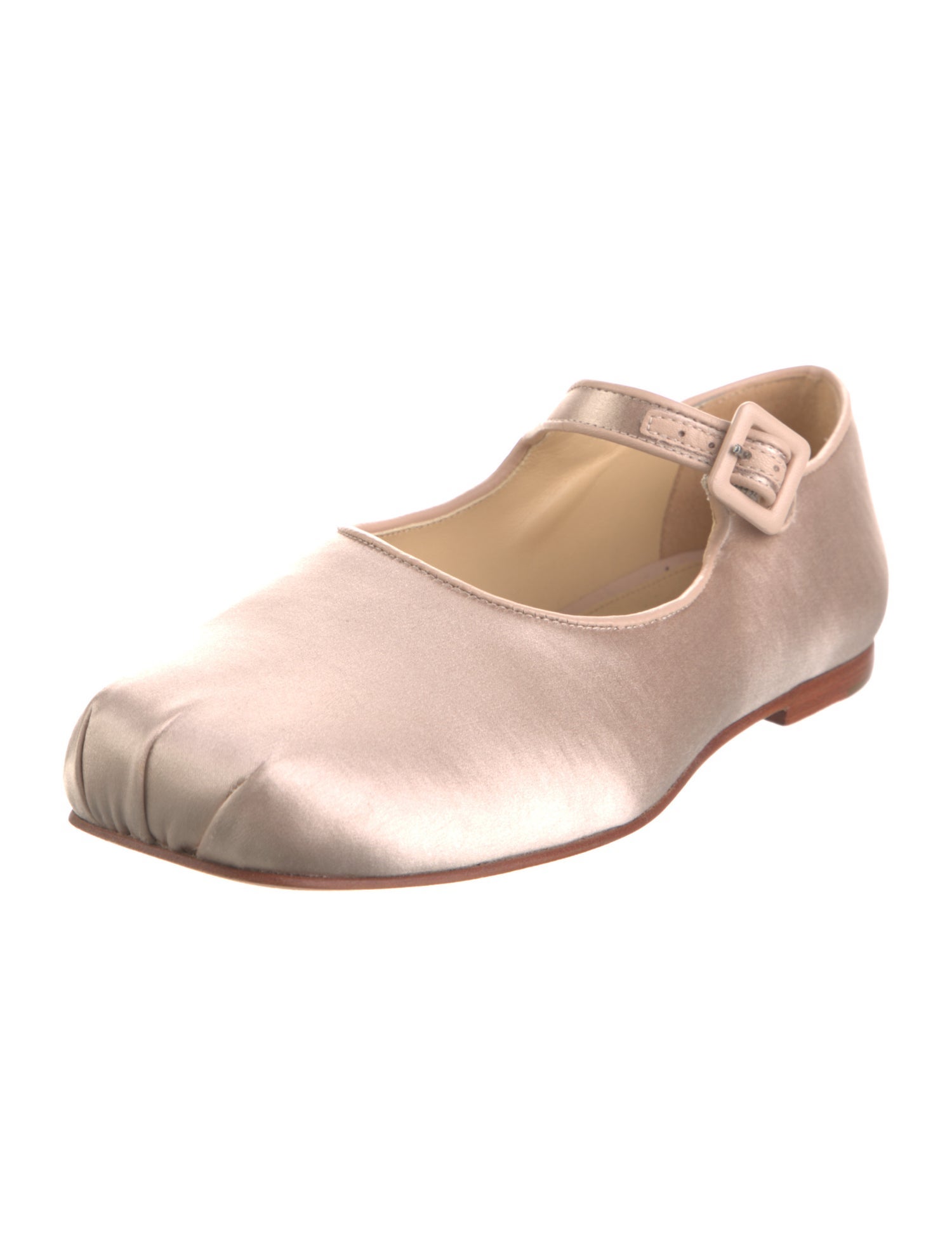 Sandy Liang Satin Mary Jane Flats