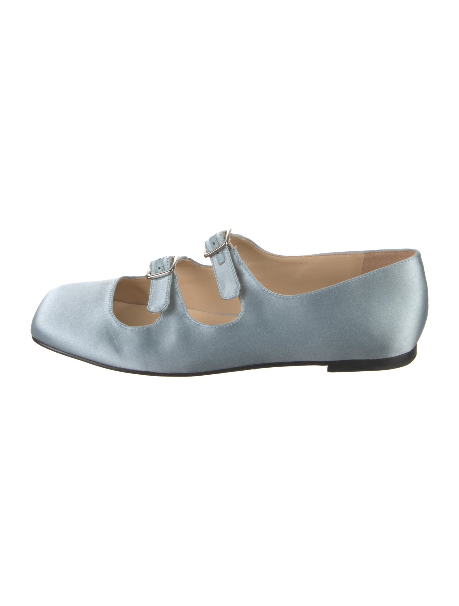Sandy Liang Satin Mary Jane Flats