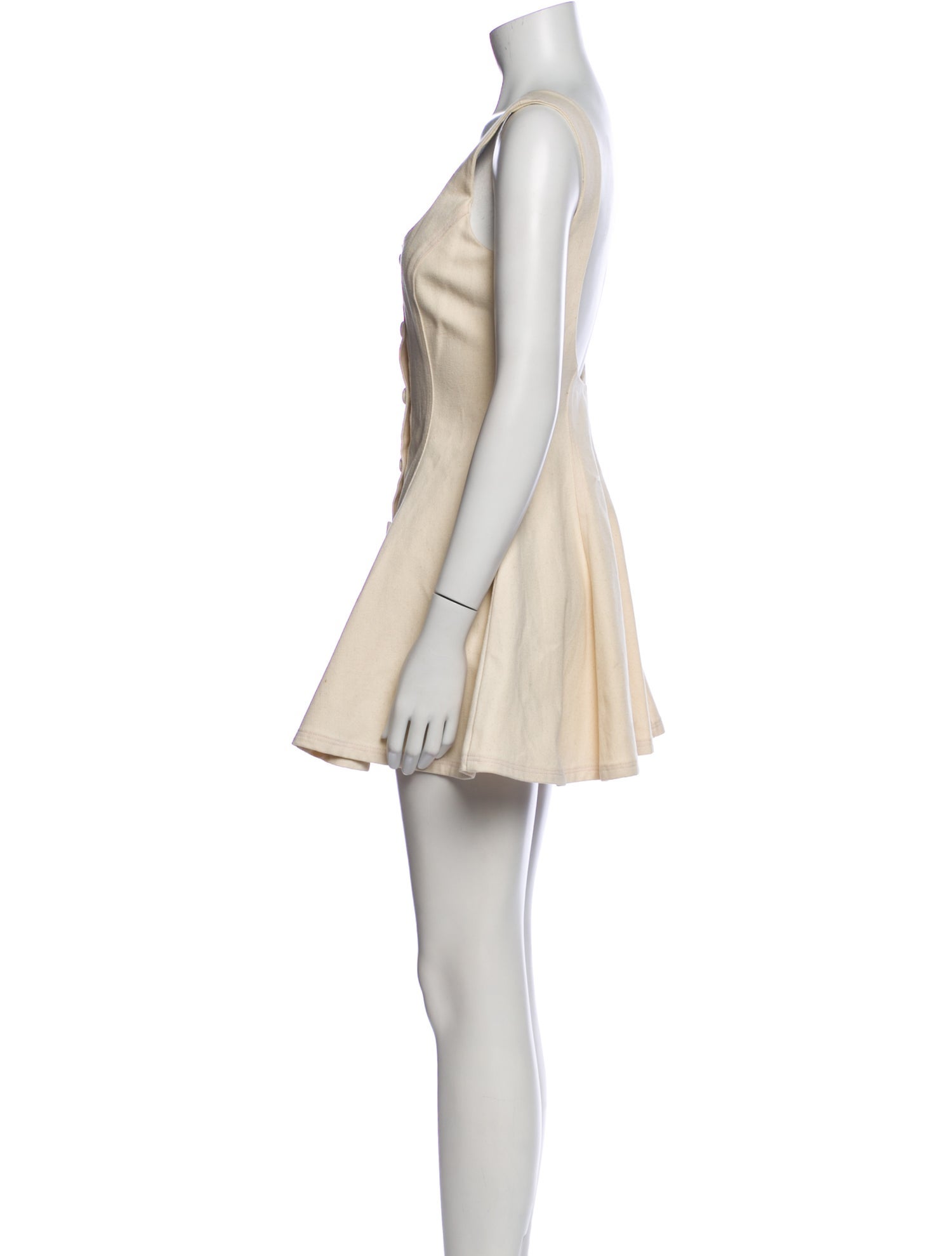 Sandy Liang Square Neckline Mini Dress