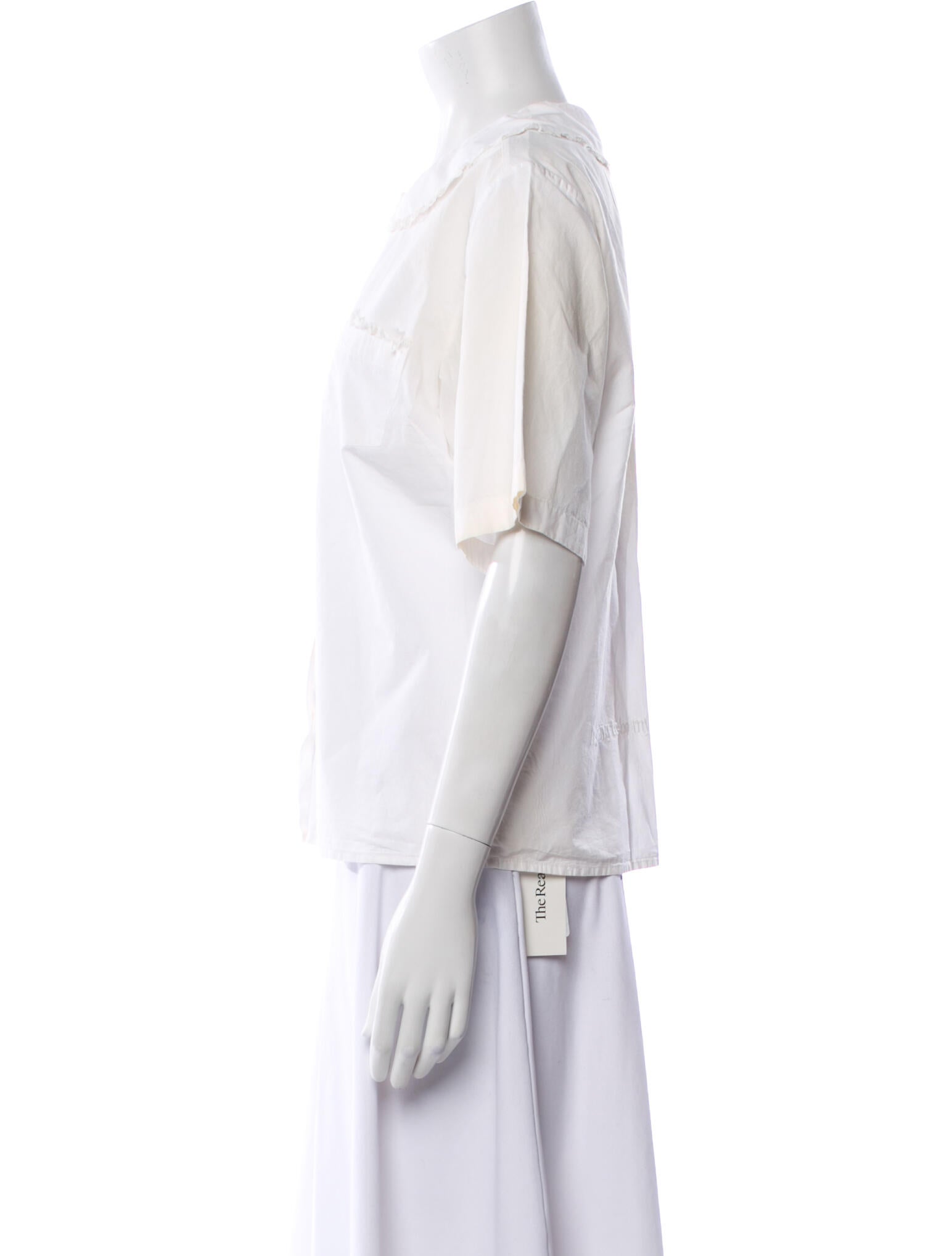 Sandy Liang Short Sleeve Button-Up Top