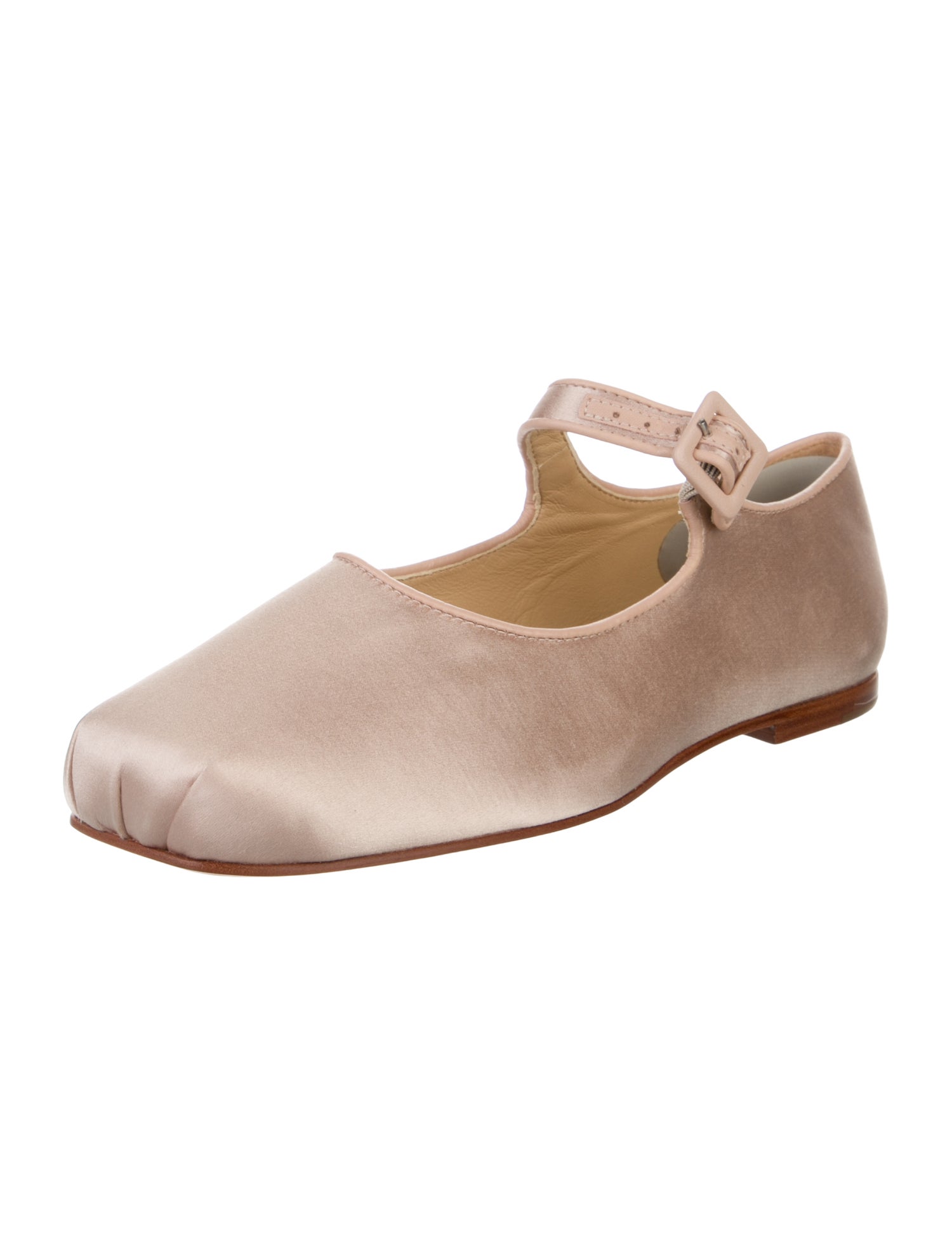 Sandy Liang Satin Mary Jane Flats