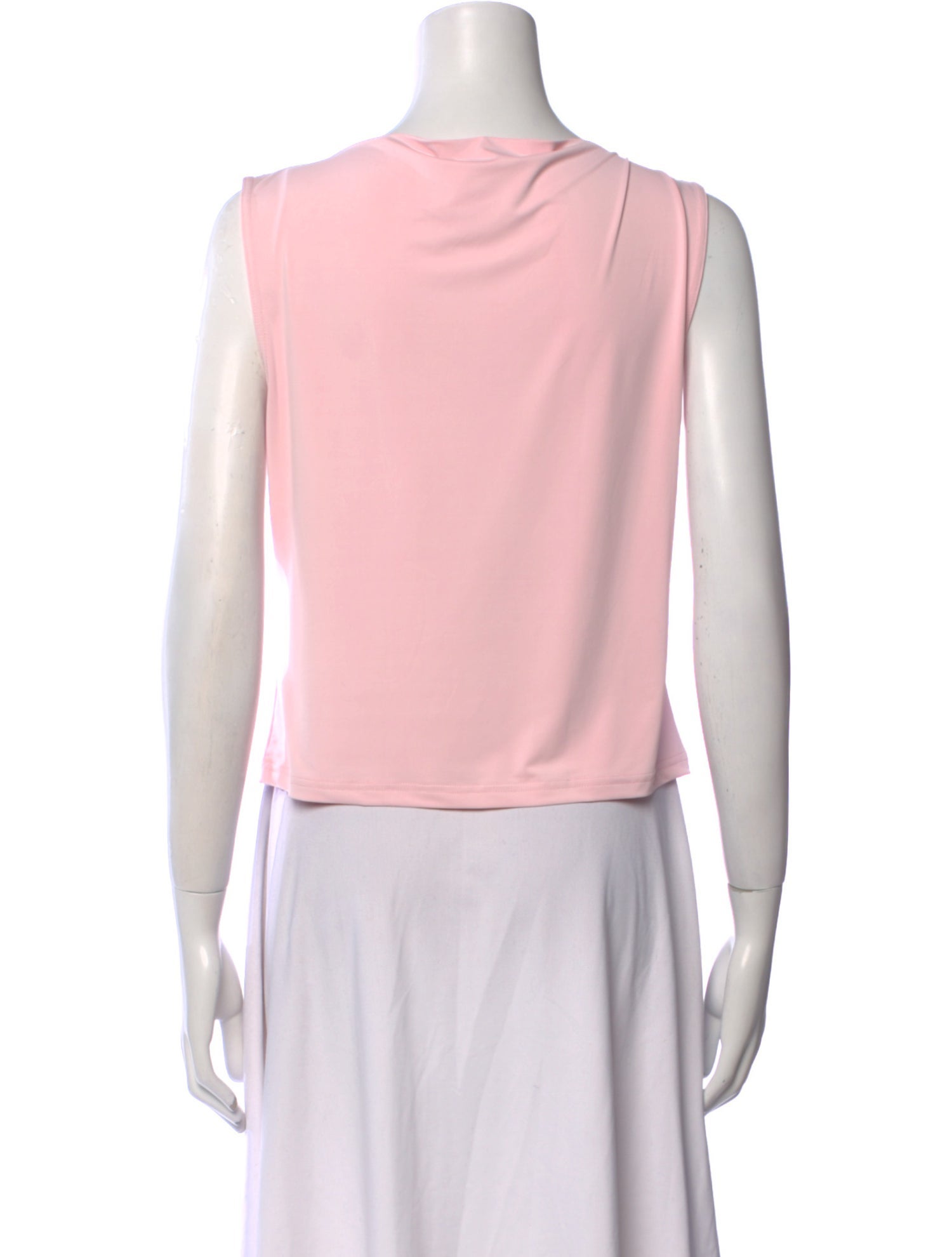 Sandy Liang Cowl Neck Sleeveless Crop Top