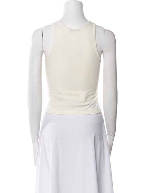 Sandy Liang Scoop Neck Sleeveless Crop Top