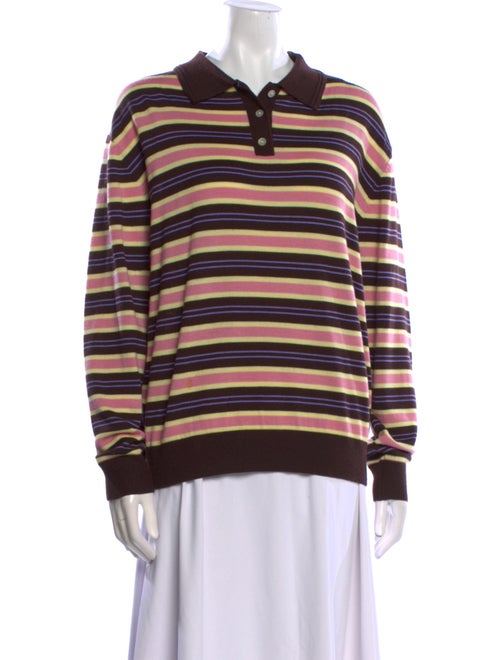 Sandy Liang Merino Wool Striped Sweatshirt