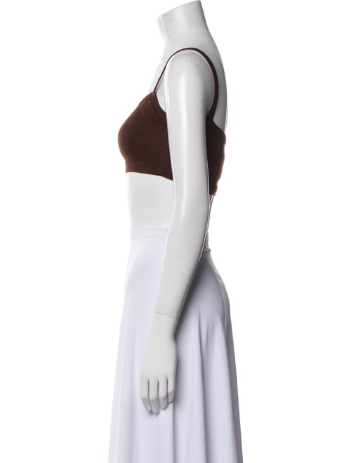 Sandy Liang Merino Wool Square Neckline Crop Top