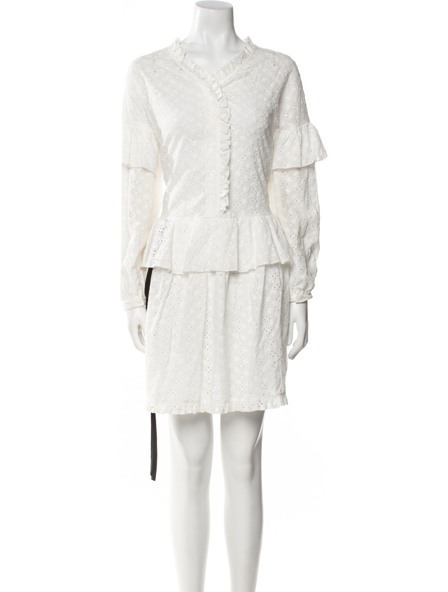 Sandy Liang V-Neck Mini Dress