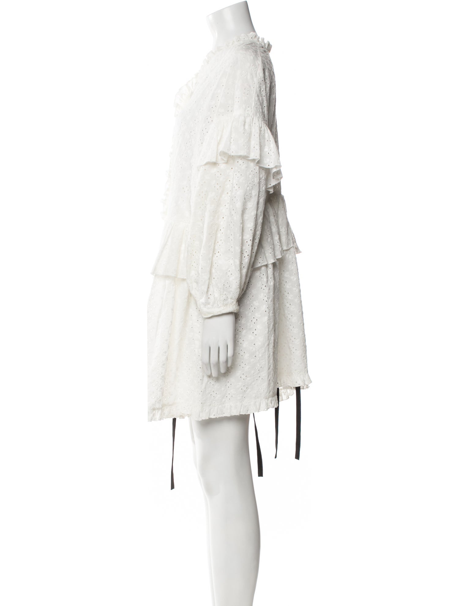 Sandy Liang V-Neck Mini Dress