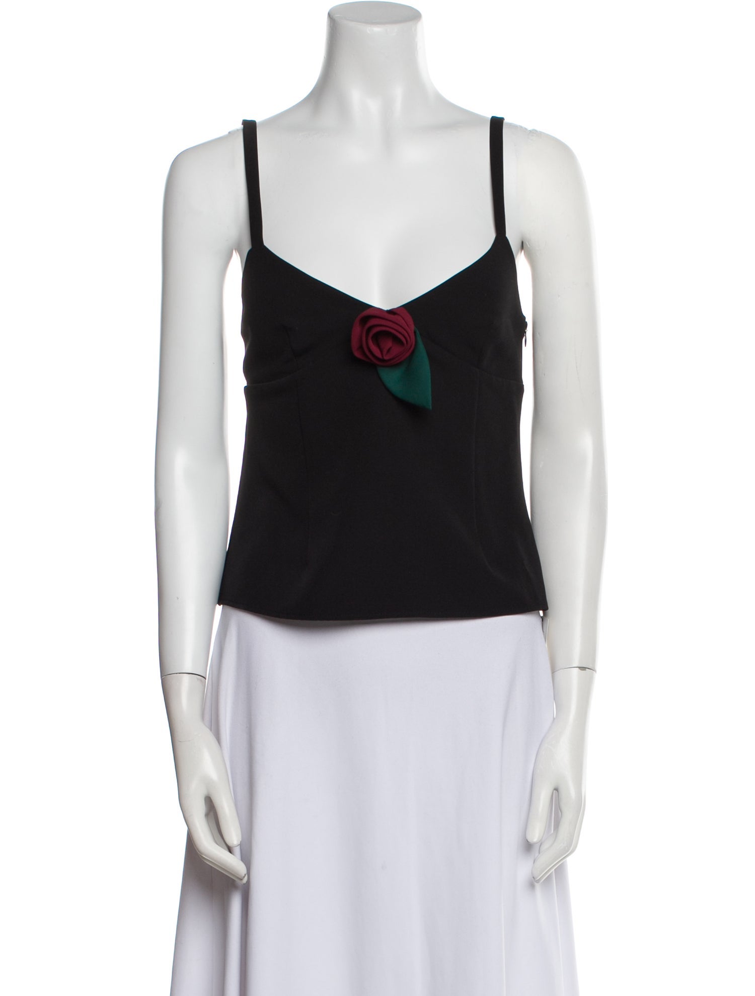 Sandy Liang V-Neck Sleeveless Top