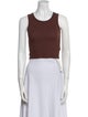 Sandy Liang Scoop Neck Sleeveless Crop Top
