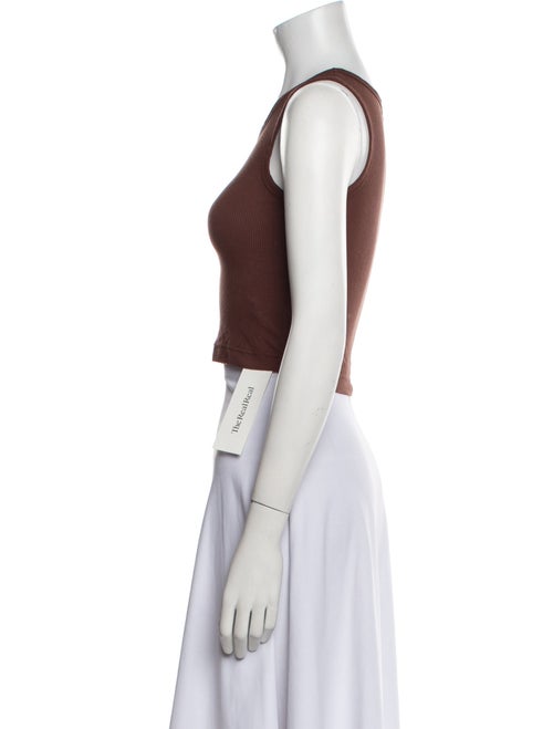 Sandy Liang Scoop Neck Sleeveless Crop Top