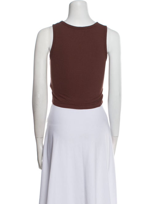 Sandy Liang Scoop Neck Sleeveless Crop Top
