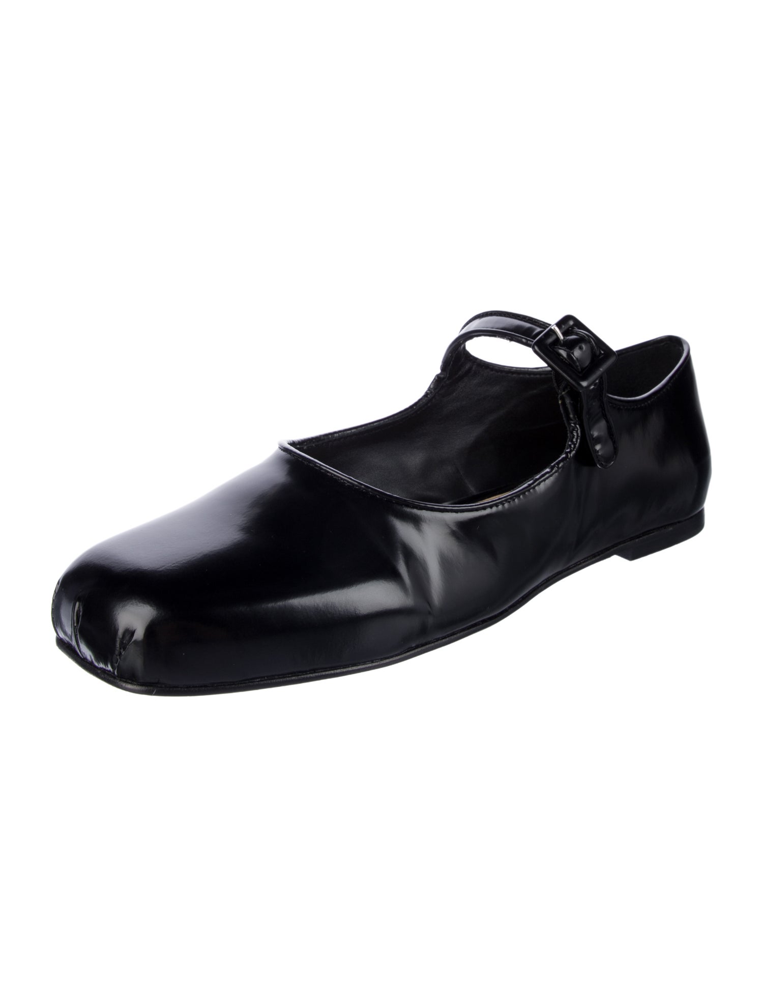Sandy Liang Patent Leather Monk Straps