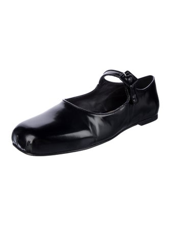 Sandy Liang Patent Leather Monk Straps
