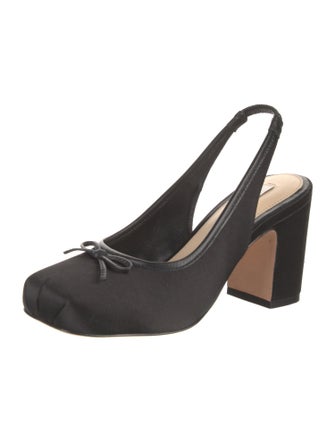 Sandy Liang Silk Slingback Pumps