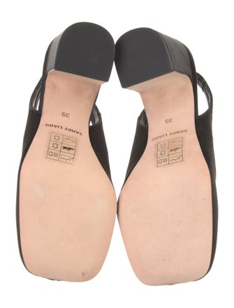 Sandy Liang Silk Slingback Pumps