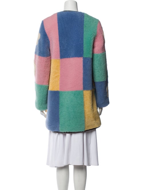 Sandy Liang Shearling Printed Fur Coat