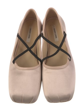 Sandy Liang Satin Mary Jane Flats