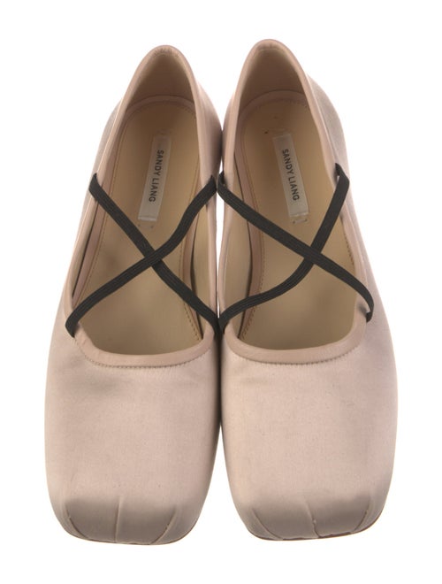 Sandy Liang Satin Mary Jane Flats