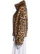 Sandy Liang Animal Print Faux Fur Jacket