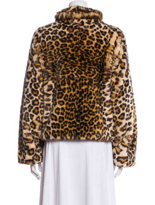 Sandy Liang Animal Print Faux Fur Jacket
