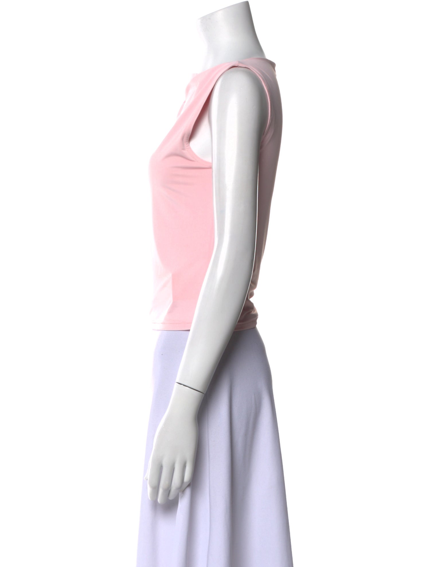 Sandy Liang Scoop Neck Sleeveless Crop Top