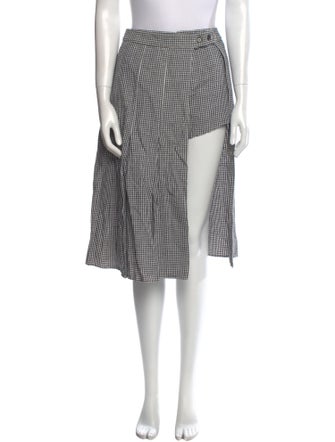 Sandy Liang Plaid Print Knee-Length Skirt
