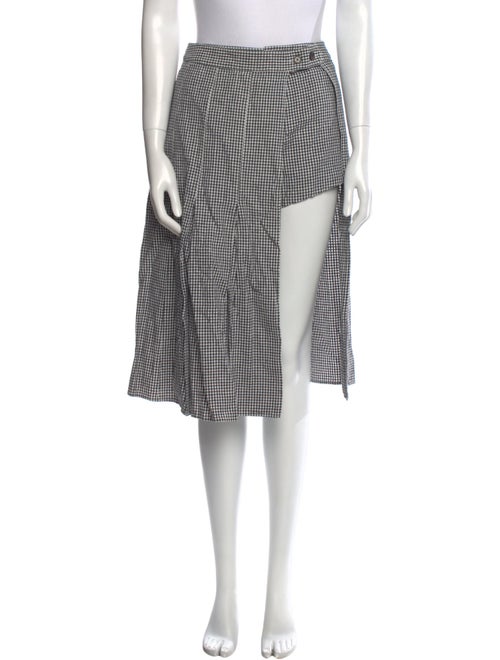 Sandy Liang Plaid Print Knee-Length Skirt
