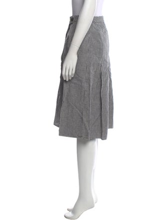 Sandy Liang Plaid Print Knee-Length Skirt