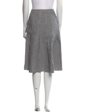 Sandy Liang Plaid Print Knee-Length Skirt