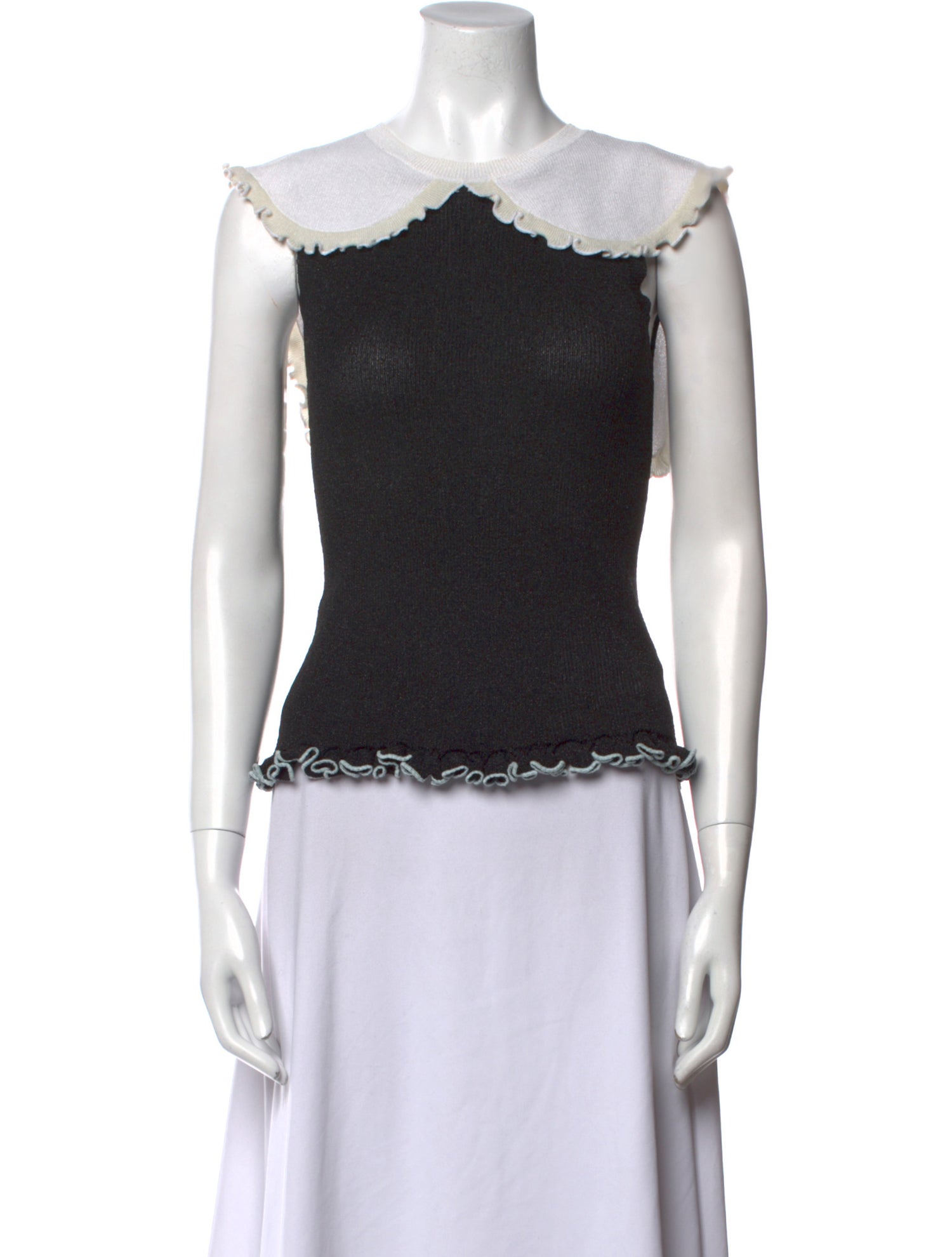 Sandy Liang Crew Neck Sleeveless Top