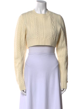 Sandy Liang Lambswool Crew Neck Sweater