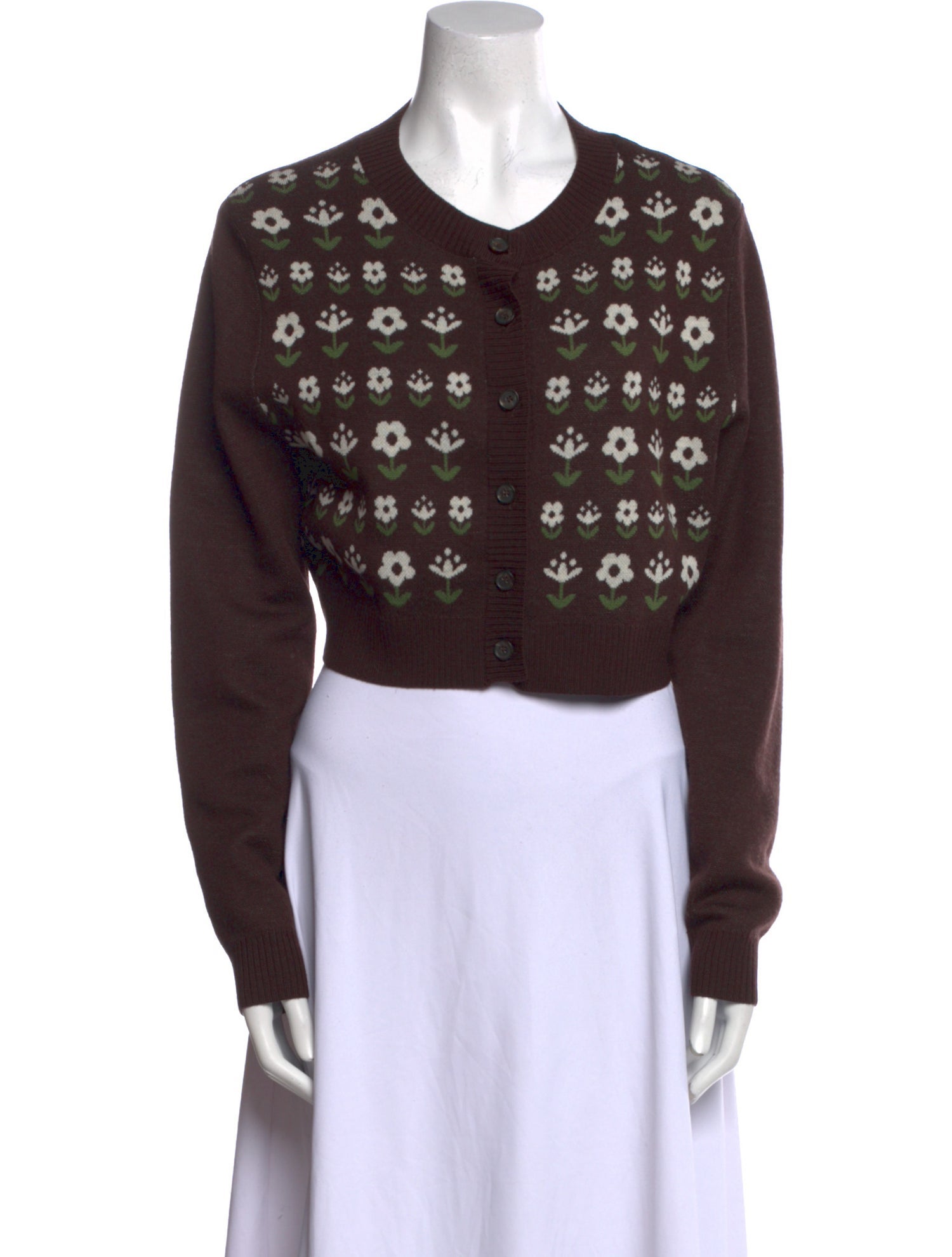 Sandy Liang Merino Wool Crew Neck Sweater