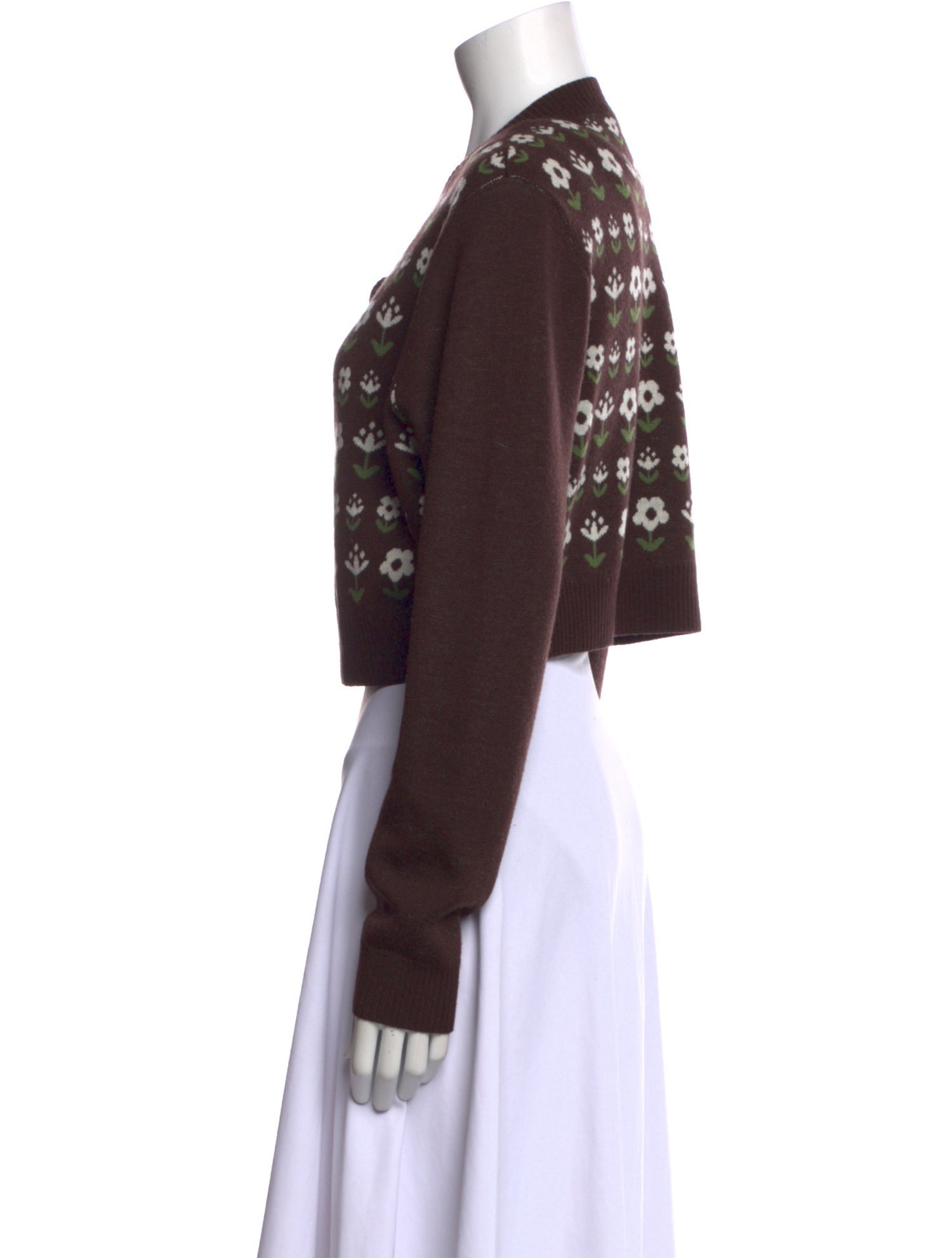 Sandy Liang Merino Wool Crew Neck Sweater