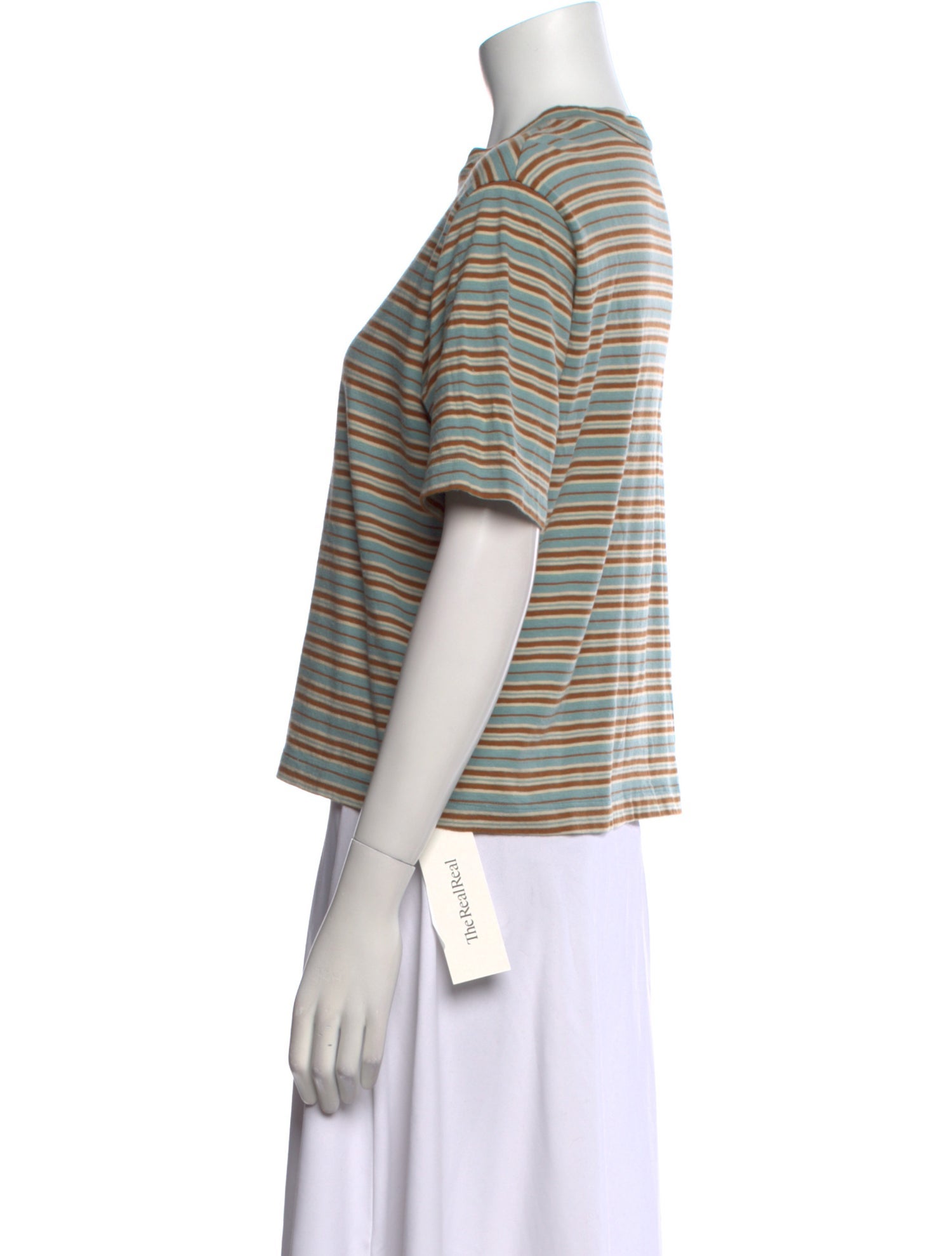 Sandy Liang Striped Crew Neck T-Shirt