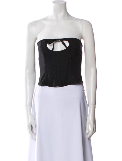 Sandy Liang Strapless Crop Top
