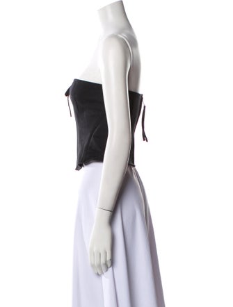 Sandy Liang Strapless Crop Top