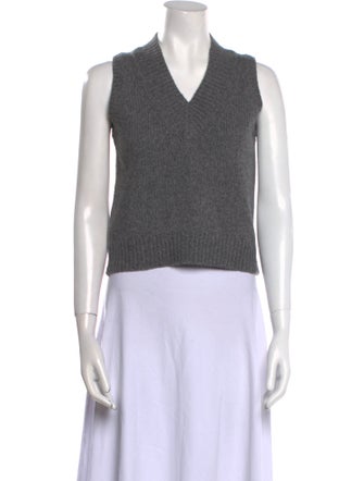 Sandy Liang Lambswool V-Neck Sweater