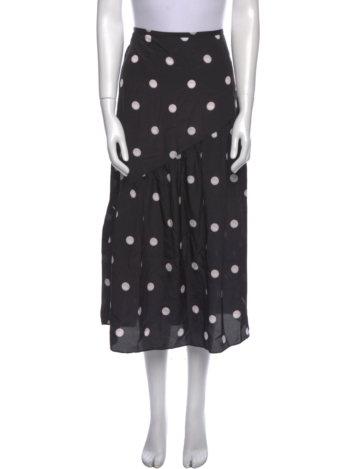 Sandy Liang Polka Dot Print Midi Length Skirt