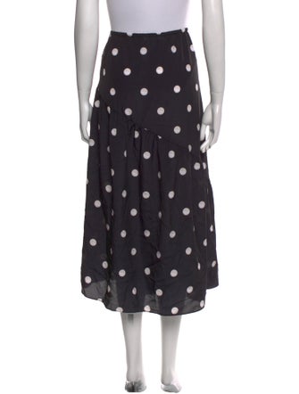 Sandy Liang Polka Dot Print Midi Length Skirt