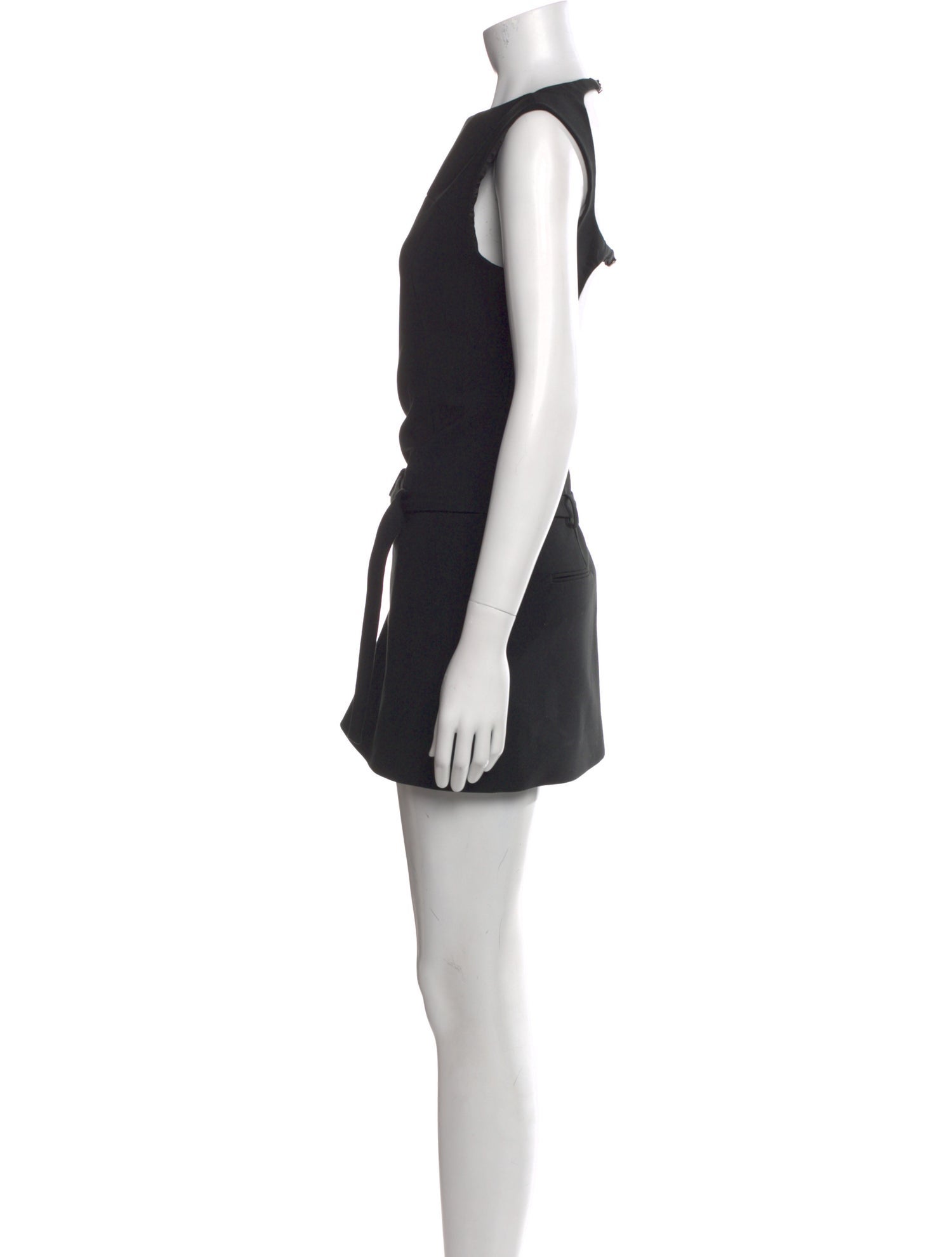 Sandy Liang Bateau Neckline Mini Dress