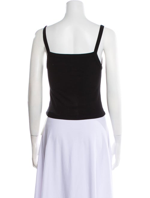 Sandy Liang Square Neckline Sleeveless Crop Top